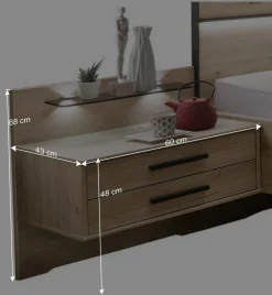 Wohnen Hochwertiges Schlafzimmer Set mit LED - Licruva (vierteilig)