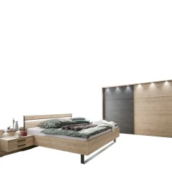 Wohnen Hochwertiges Schlafzimmer Set mit LED - Licruva (vierteilig)
