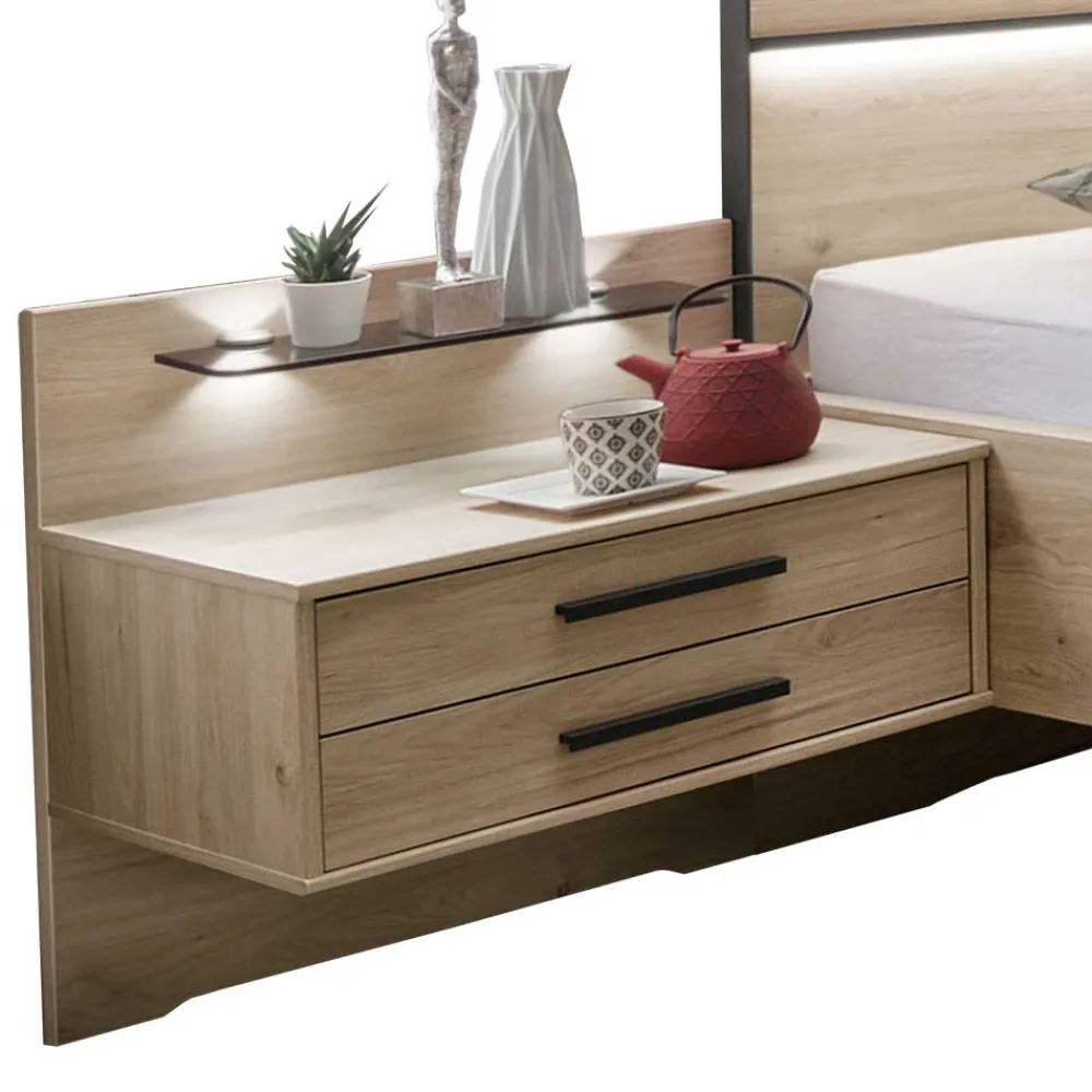 Wohnen Hochwertiges Schlafzimmer Set mit LED - Licruva (vierteilig)