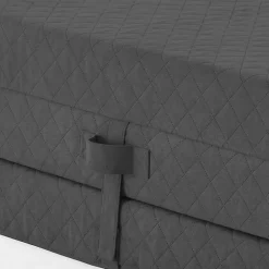 Wohnen Hocker Faltmatratze in Anthrazit Webstoff - Indyron