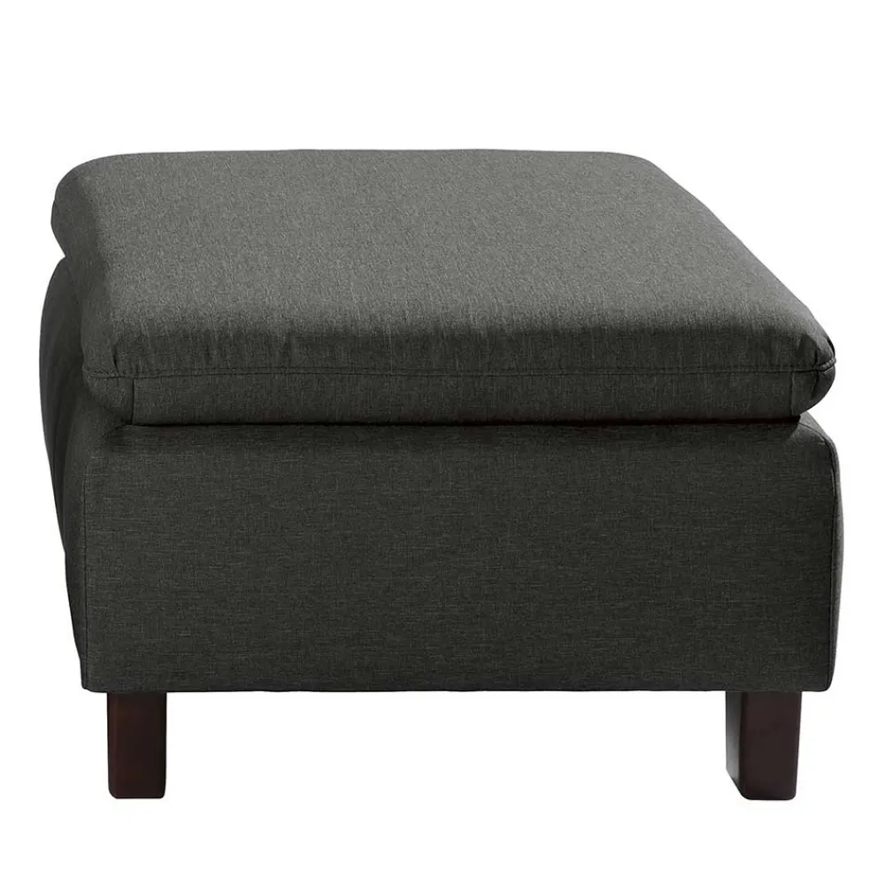 Wohnen Graue Möbel|Braune Möbel*Hocker in Anthrazit und Nussbaum Braun - Classimo