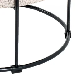 Wohnen Hocker in Beige meliert Stoff - Zimbu