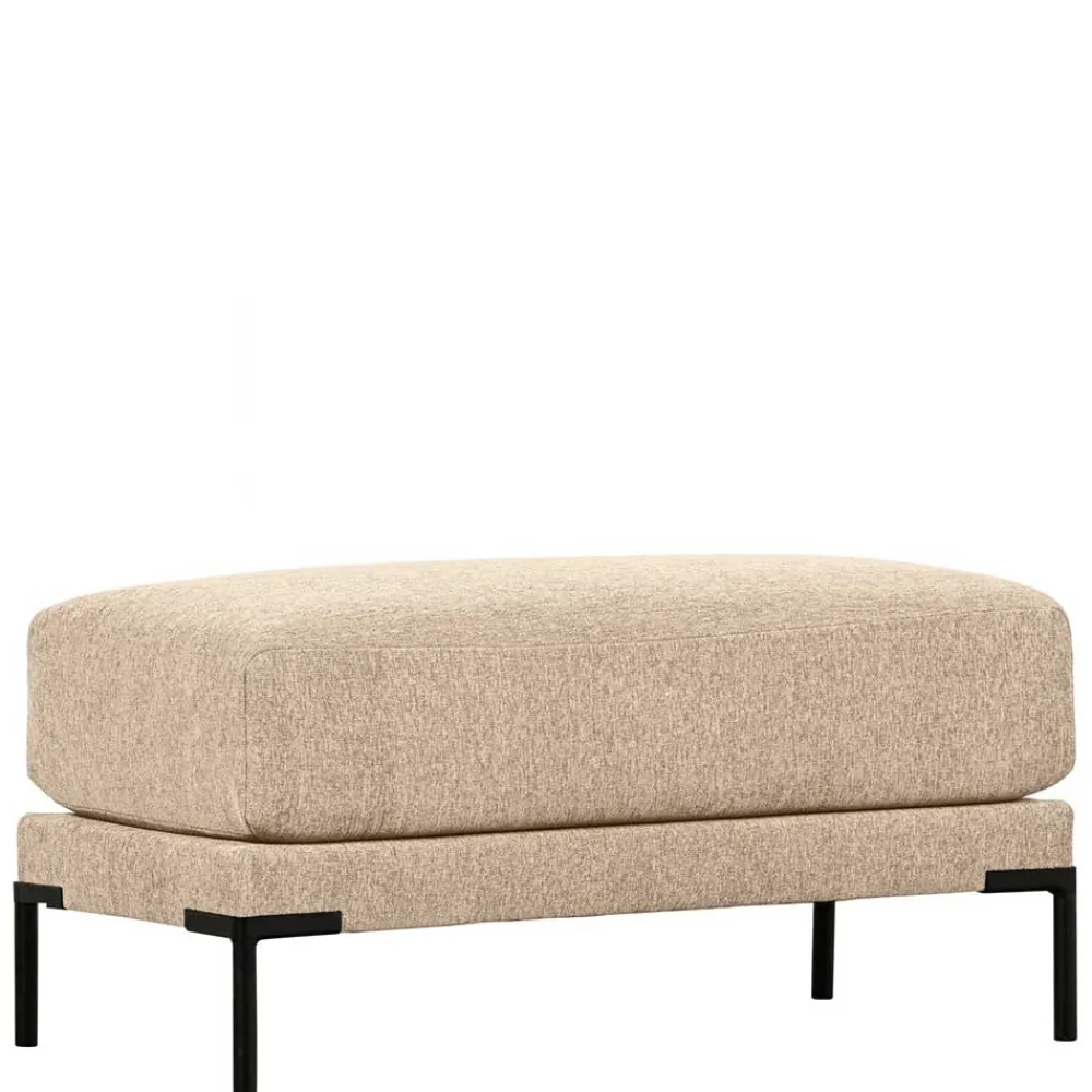 Wohnen Barhocker|Hocker*Hocker in Beigegrau mit Schwarz - Paola