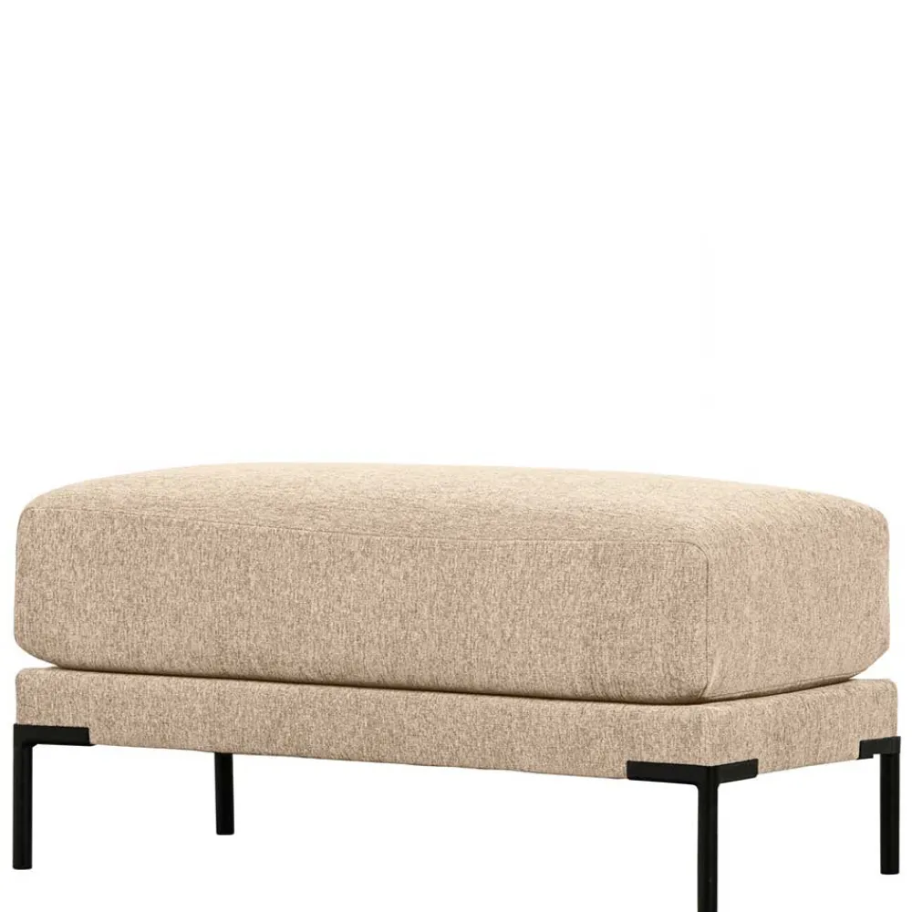 Wohnen Barhocker|Hocker*Hocker in Beigegrau mit Schwarz - Paola