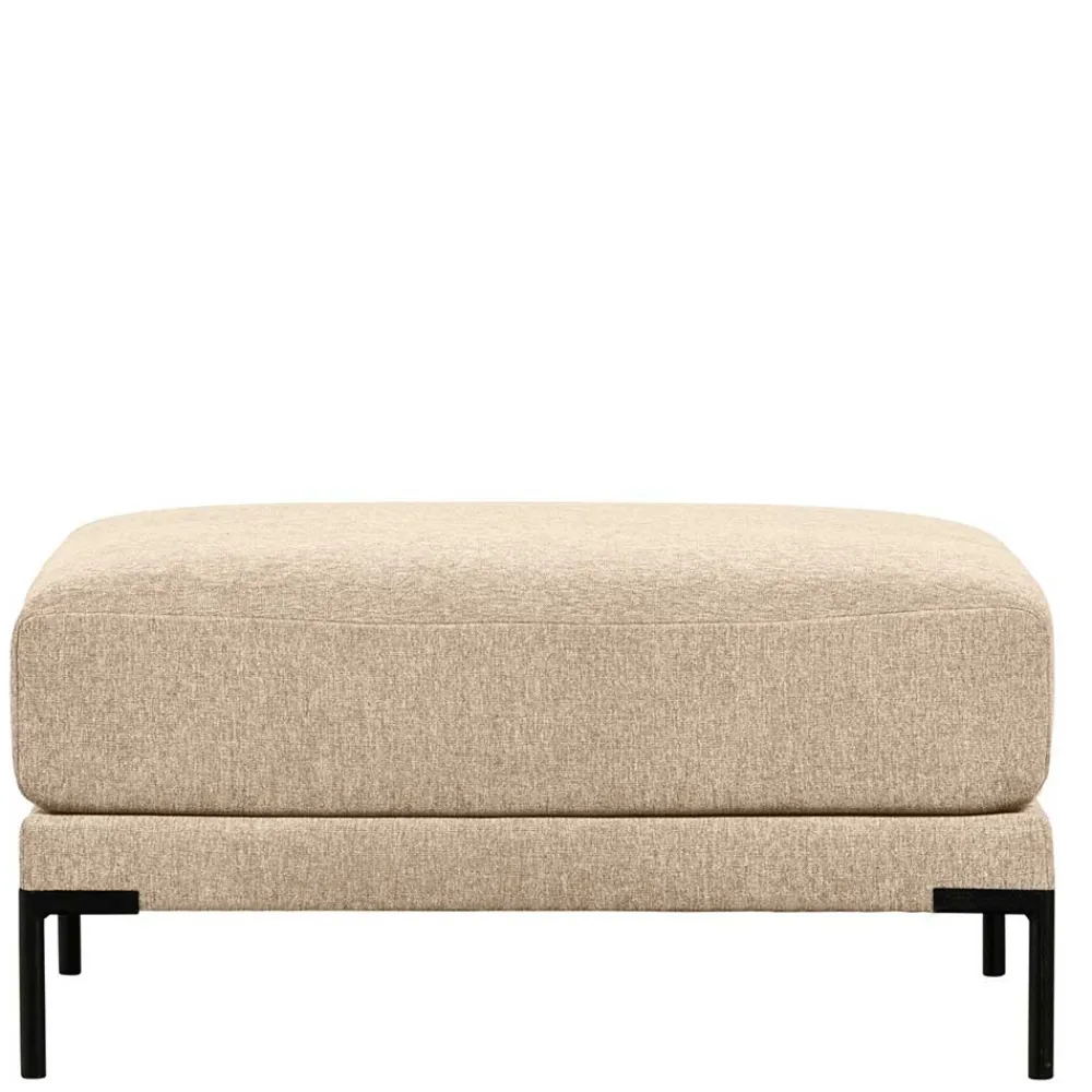 Wohnen Barhocker|Hocker*Hocker in Beigegrau mit Schwarz - Paola