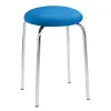 Wohnen Hocker in Blau & Chrom - Ancloa