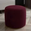 Wohnen Hocker in Bordeauxrot Samtbezug matt - Canopuss