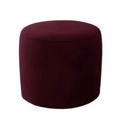 Wohnen Hocker in Bordeauxrot Samtbezug matt - Canopuss