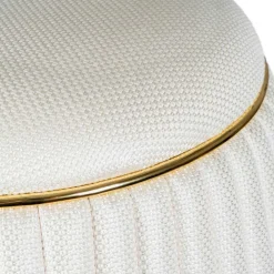 Wohnen Hocker in Cremeweiß mit Gold - Josue