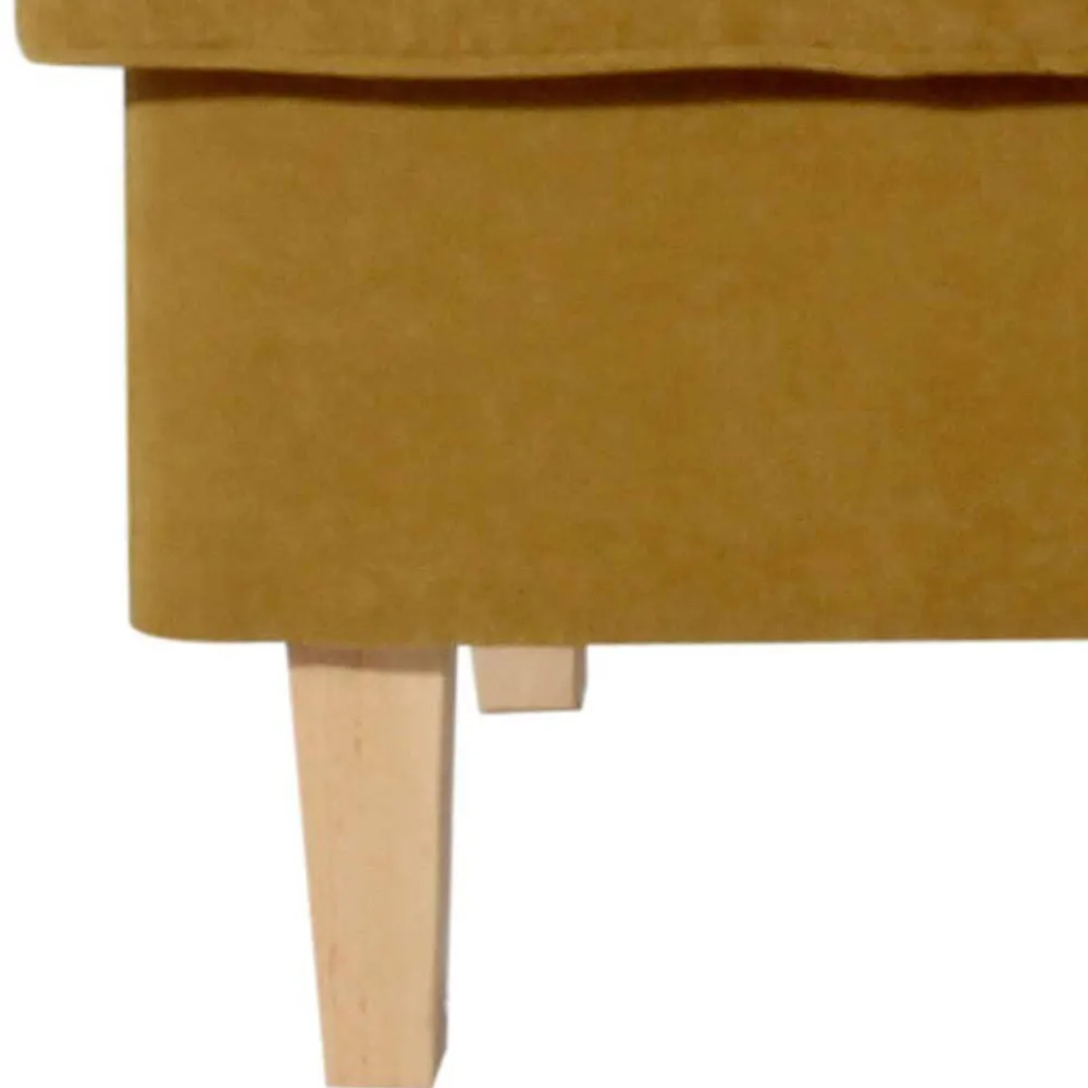 Wohnen Barhocker*Hocker in Gelb Veloursstoff - Tablon