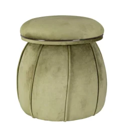 Wohnen Hocker in Oliv Grün mit Dunkelgrau - Enlino