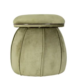 Wohnen Hocker in Oliv Grün mit Dunkelgrau - Enlino