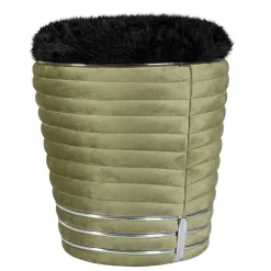 Wohnen Hocker in Schwarz und Oliv Grün und Silber - Egeta