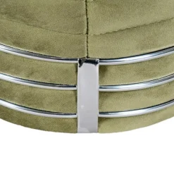 Wohnen Hocker in Schwarz und Oliv Grün und Silber - Egeta