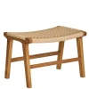 Wohnen Hocker mit Kordelgeflecht-Sitz - Merlan