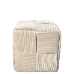 Wohnen Hocker Pouf in Beige Cordbezug - Salvita III