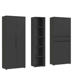 Wohnen Home Office Möbel|Büro Komplett*Hohe Büroschränke & Regal Kombination - Tila (dreiteilig)