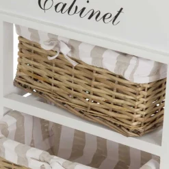 Wohnen Landhausmöbel|Kommoden*Hohe Kommode Efate mit Körben