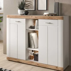 Wohnen Hohe Kommode mit zwei Türen & drei Fächern - Hihat