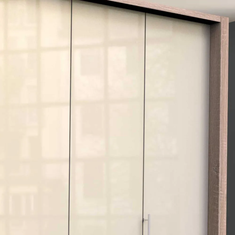 Wohnen Hoher Schlafzimmerschrank 2-türig & 4 Schubladen - Rativian