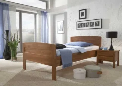 Wohnen Hohes Bett Florentina aus Buche Massivholz