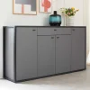 Wohnen Hohes Sideboard in Grau & Anthrazit - Ridona