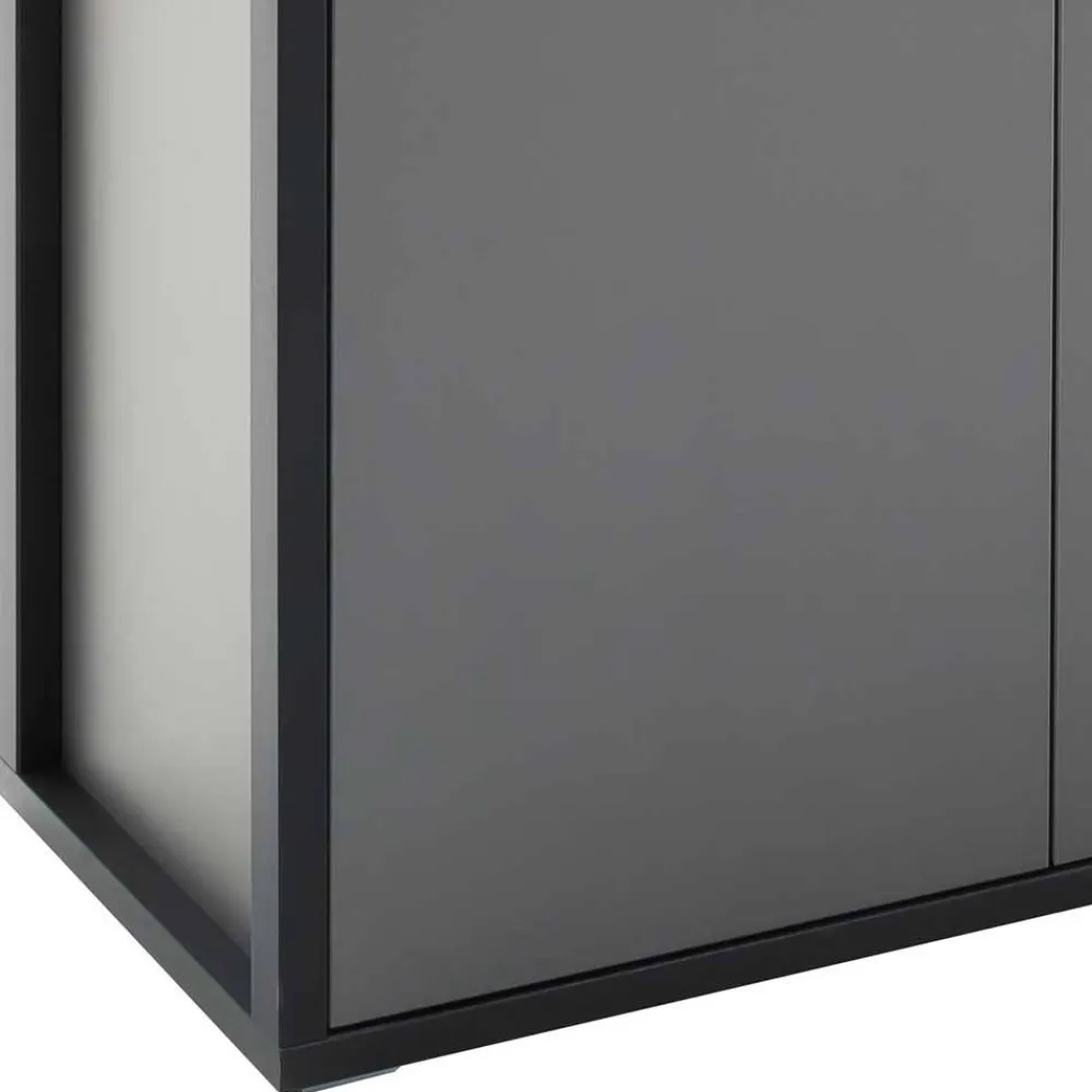 Wohnen Hohes Sideboard in Grau & Anthrazit - Ridona