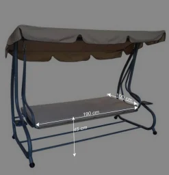 Wohnen Hollywood Schaukel Alino in Creme