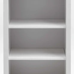 Wohnen Massivholzmöbel|Skandinavische Möbel*Holz Badregal mit Schublade in Weiß & Grau - Mirandesca