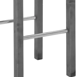 Wohnen Holz Barhocker in Grau und Kiefer Lauge - Ziamora