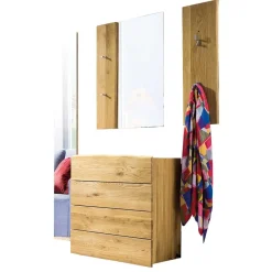 Wohnen Holz Garderoben Set aus Eiche - Avidora (vierteilig)
