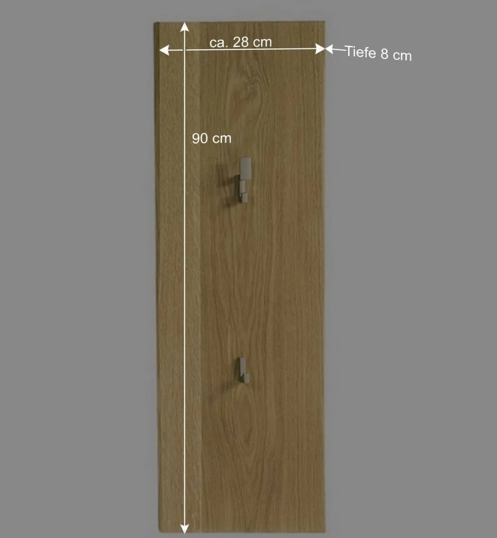 Wohnen Holz Garderoben Set aus Eiche - Avidora (vierteilig)