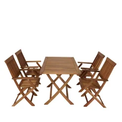 Wohnen Balkonmöbel|Terrassenmöbel*Holz Garten Sitzgruppe klappbar - Palma (fünfteilig)