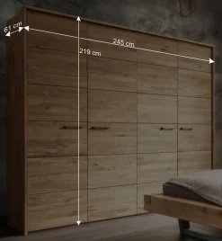 Wohnen Schränke|Kleiderschränke*Holz Kleiderschrank mit Passepartout Rahmen - Cancun