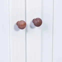 Wohnen Holz Landhaus Büfett in Weiß Braun - Vatina