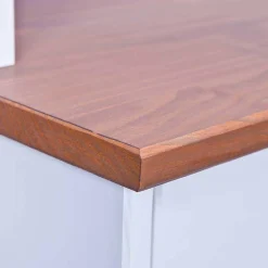 Wohnen Holz Landhaus Büfett in Weiß Braun - Vatina