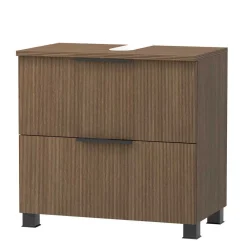 Wohnen Glasmöbel*Holz Look Badezimmermöbel Set - Ucaida (vierteilig)