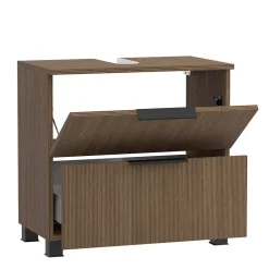 Wohnen Glasmöbel*Holz Look Badezimmermöbel Set - Ucaida (vierteilig)