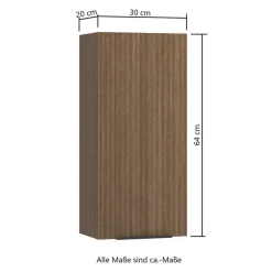 Wohnen Glasmöbel*Holz Look Badezimmermöbel Set - Ucaida (vierteilig)