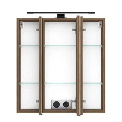 Wohnen Glasmöbel*Holz Look Badezimmermöbel Set - Ucaida (vierteilig)