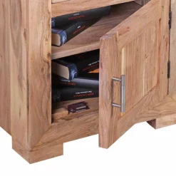 Wohnen Nachttische*Holz Nachtschränkchen Vislan mit Schublade und Schrankfach