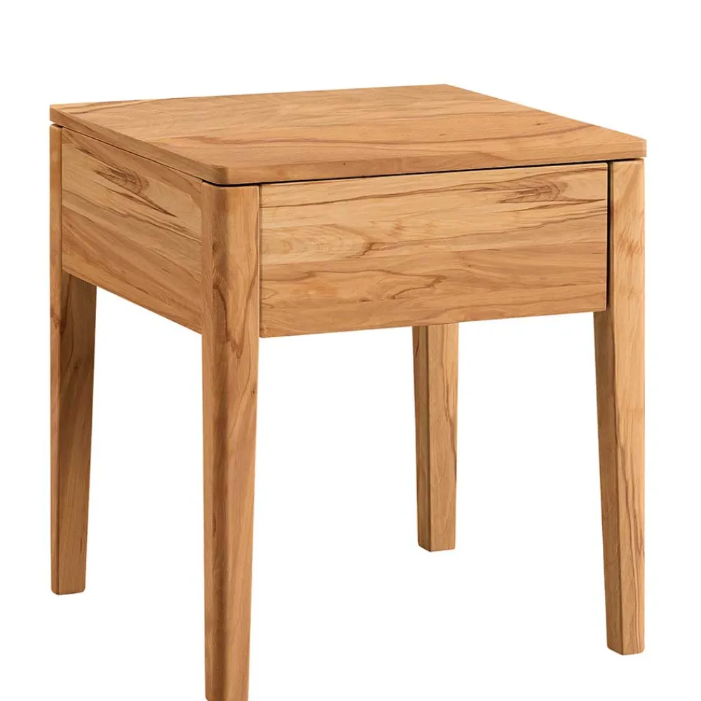 Wohnen Holz Nachttisch aus Wildbuche massiv - Emjana