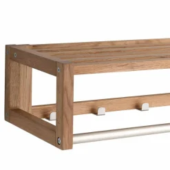 Wohnen Bürogarderoben|Garderoben*Holz Wand-Garderobe aus geölter Eiche - Helvana