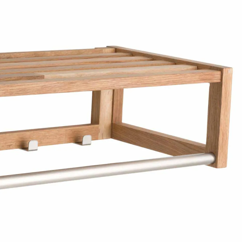 Wohnen Bürogarderoben|Garderoben*Holz Wand-Garderobe aus geölter Eiche - Helvana