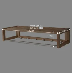 Wohnen Bürogarderoben|Garderoben*Holz Wand-Garderobe aus geölter Eiche - Helvana