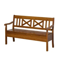 Wohnen Holzbank Bistrita mit Truhe