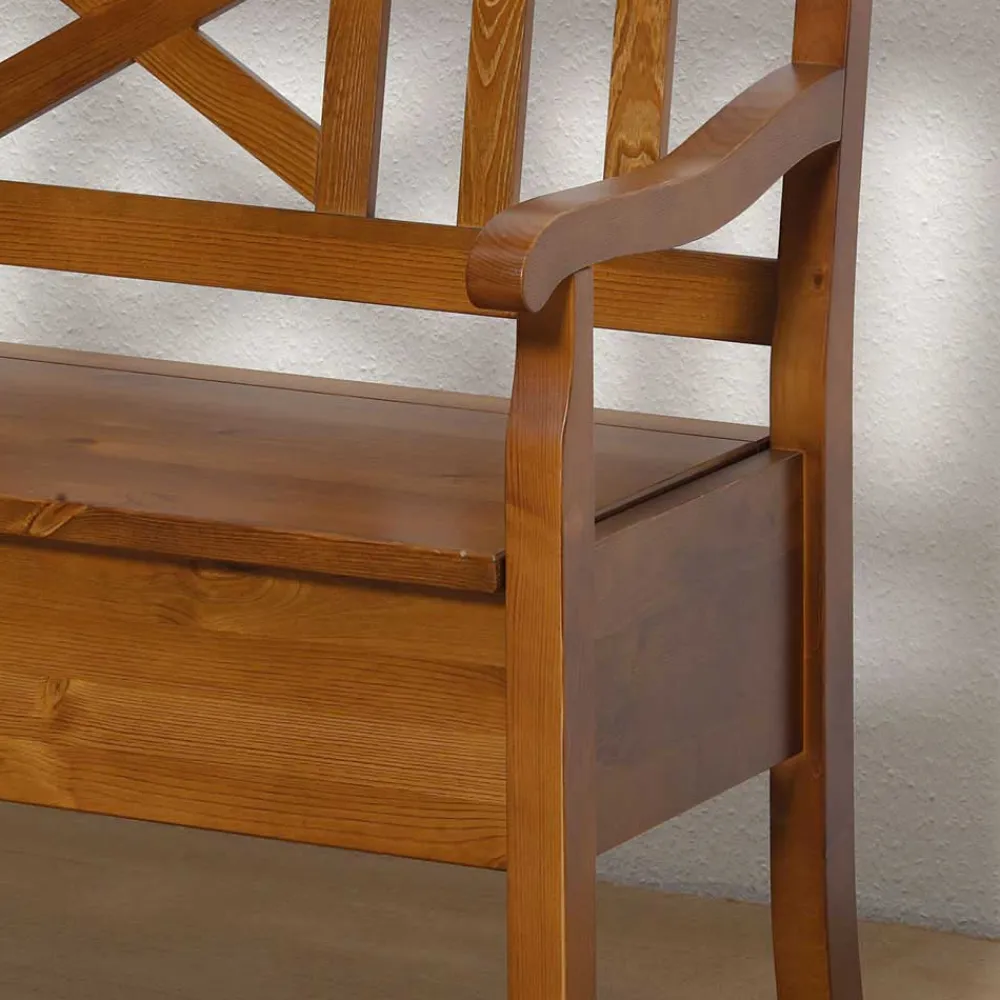 Wohnen Holzbank Bistrita mit Truhe