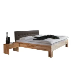 Wohnen Holzbett Abraham mit Polsterkopfteil (dreiteilig)