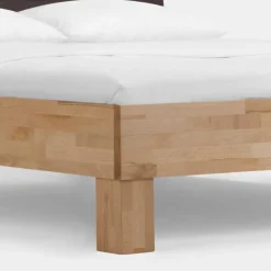 Wohnen Holzbett Abraham mit Polsterkopfteil (dreiteilig)