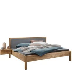 Wohnen Holzbett aus Wildeiche in 140x200 cm - Martinez
